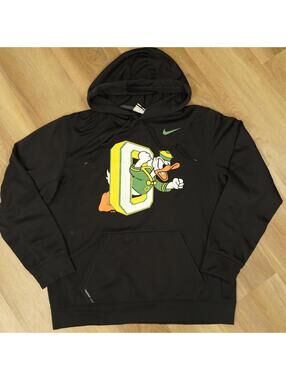 University of Oregon Ducks - Nike, Black Hoodie, Men's Large, Therma-Fit